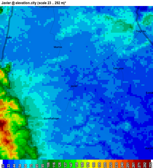 Javier elevation map