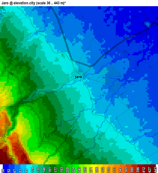 Jaro elevation map