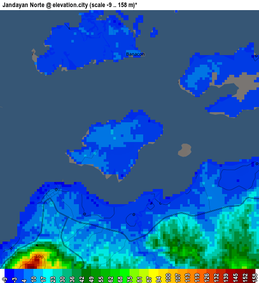 Jandayan Norte elevation map