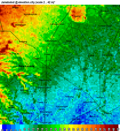 Jamabalod elevation map