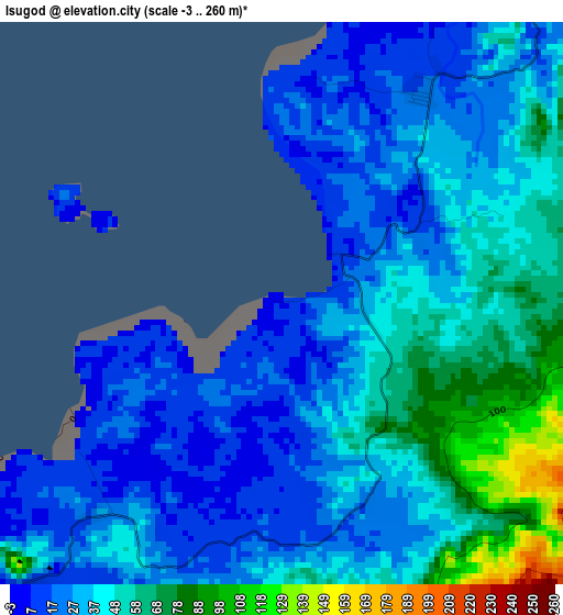 Isugod elevation map