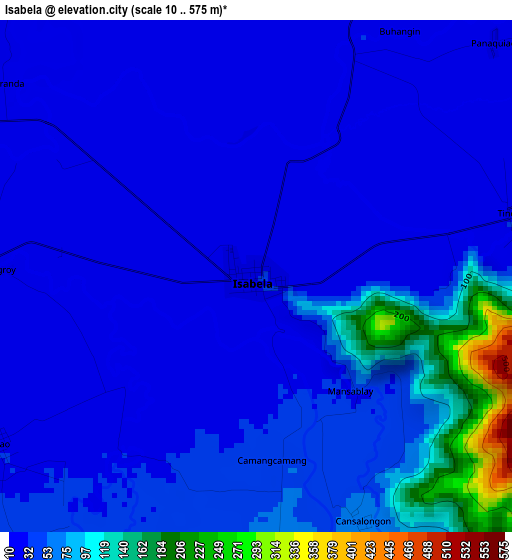 Isabela elevation map