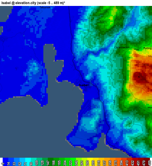 Isabel elevation map