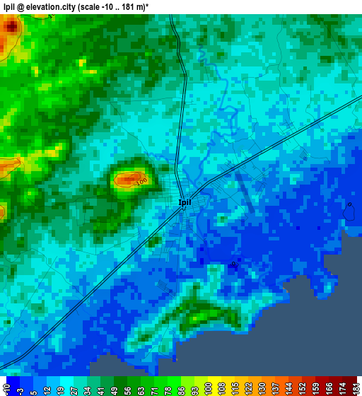 Ipil elevation map