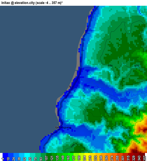 Initao elevation map