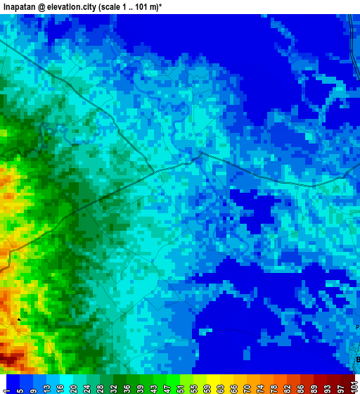 Inapatan elevation map