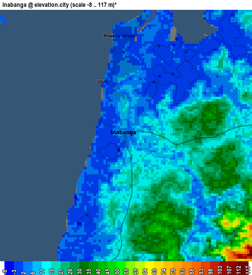 Inabanga elevation map