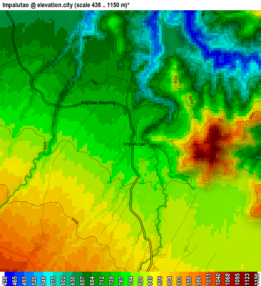 Impalutao elevation map