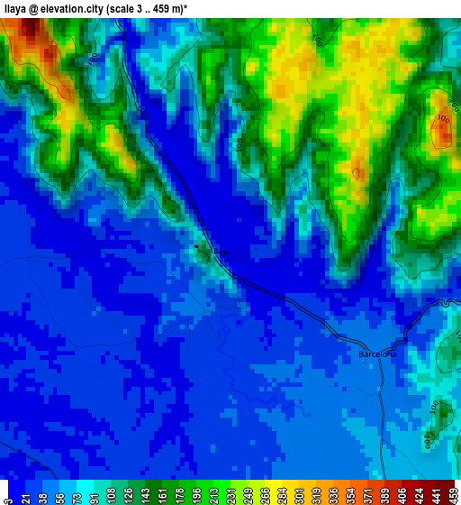 Ilaya elevation map