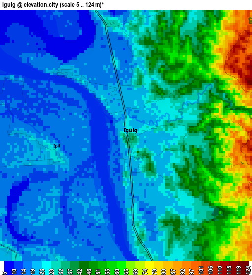 Iguig elevation map