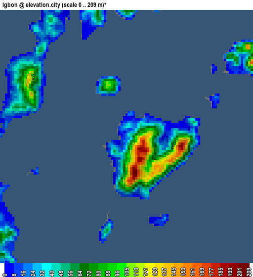 Igbon elevation map