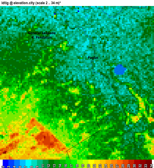 Idtig elevation map