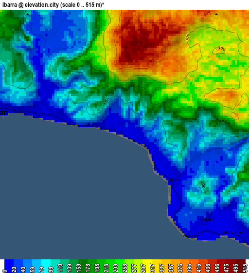 Ibarra elevation map