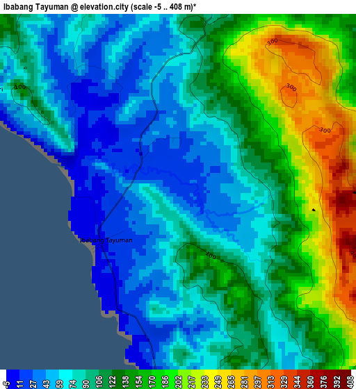 Ibabang Tayuman elevation map