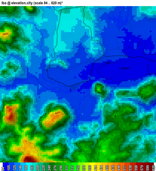 Iba elevation map