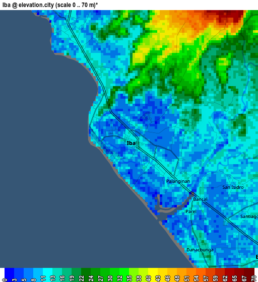 Iba elevation map