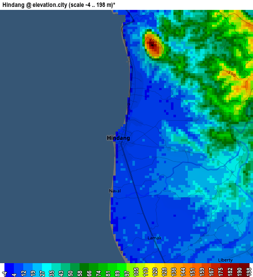 Hindang elevation map