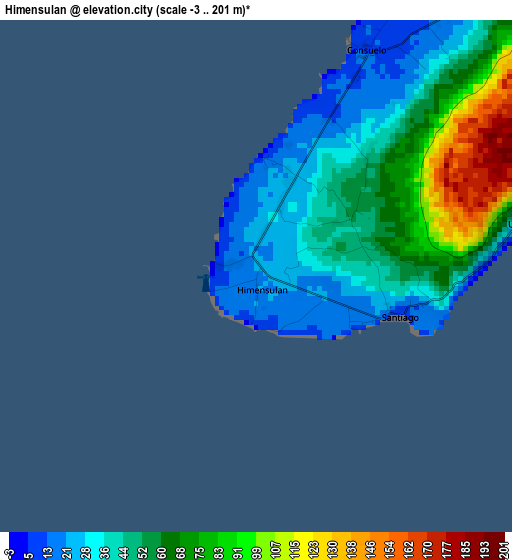 Himensulan elevation map