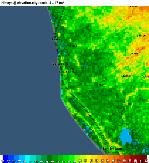 Himaya elevation map