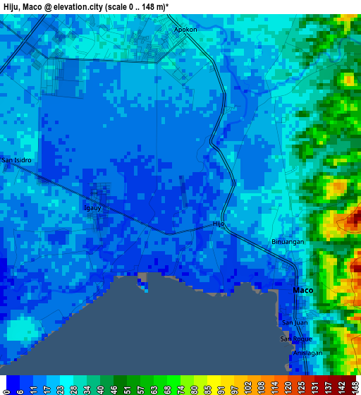 Hiju, Maco elevation map