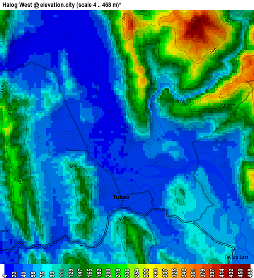 Halog West elevation map