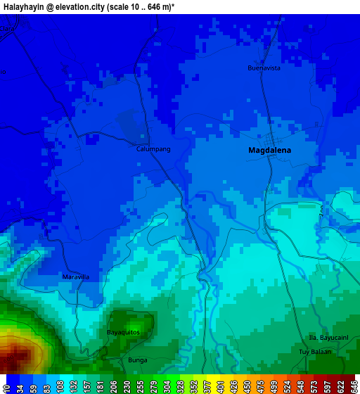 Halayhayin elevation map