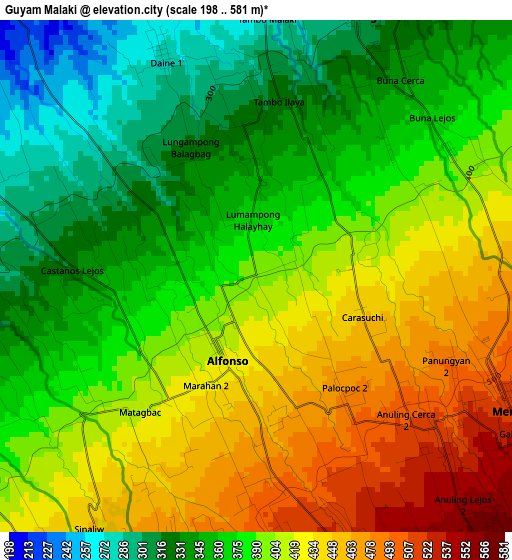 Guyam Malaki elevation map