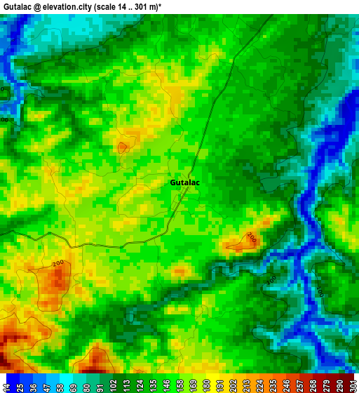 Gutalac elevation map