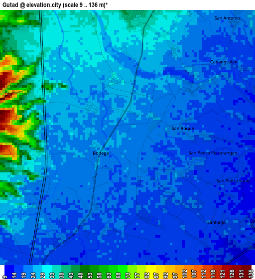 Gutad elevation map