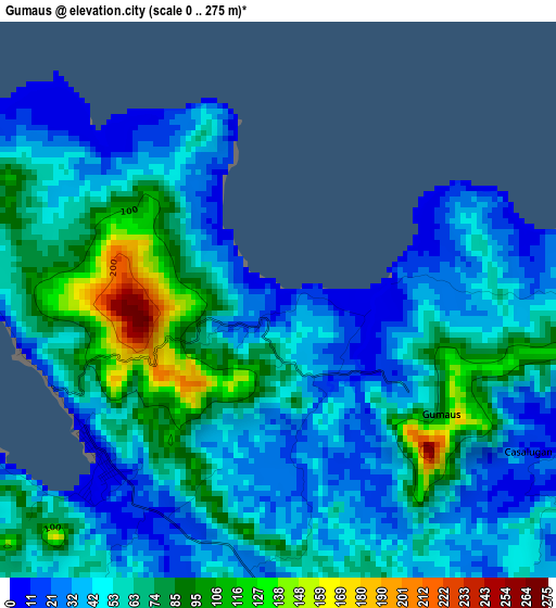 Gumaus elevation map