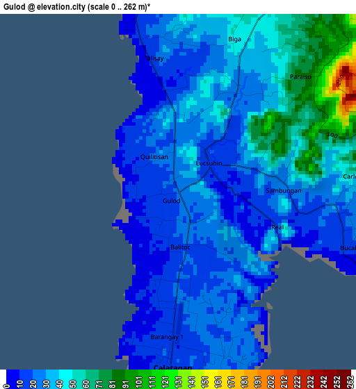 Gulod elevation map