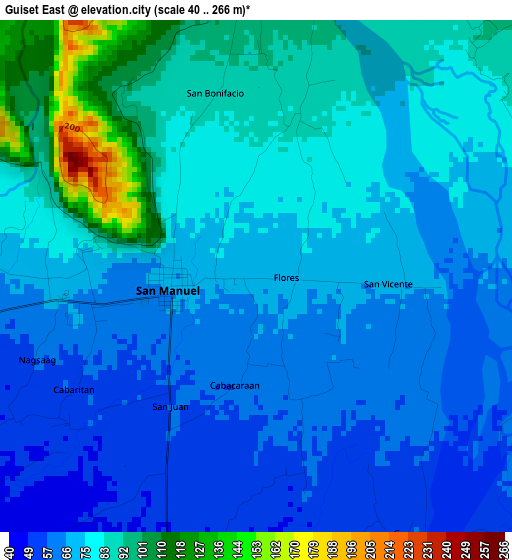 Guiset East elevation map