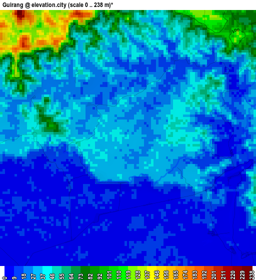 Guirang elevation map