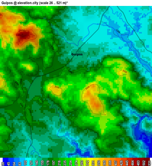 Guipos elevation map