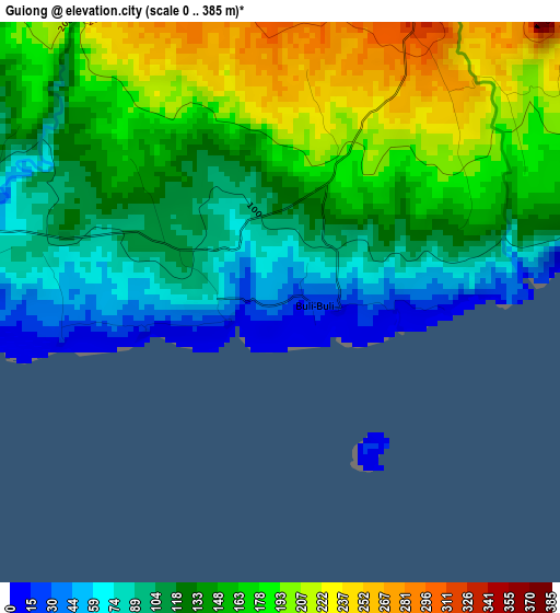 Guiong elevation map