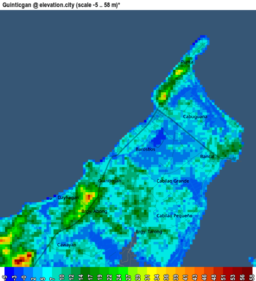 Guinticgan elevation map