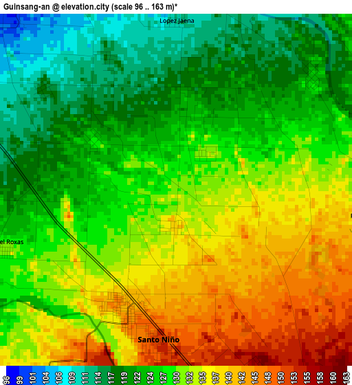 Guinsang-an elevation map