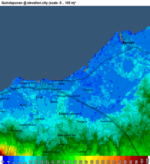 Guindapunan elevation map