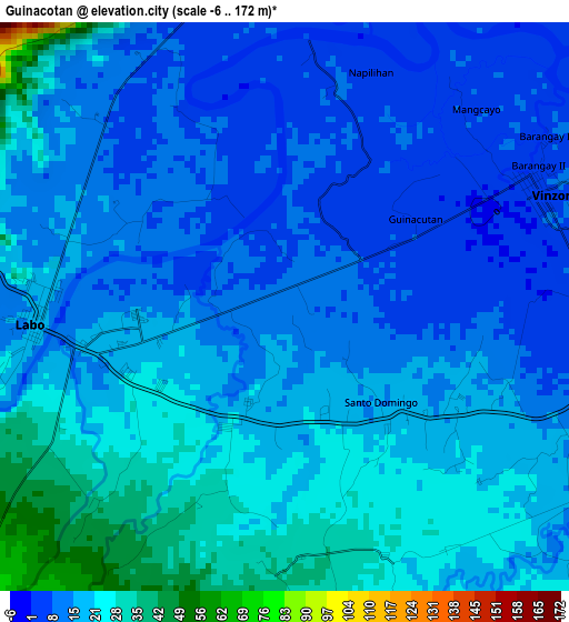 Guinacotan elevation map