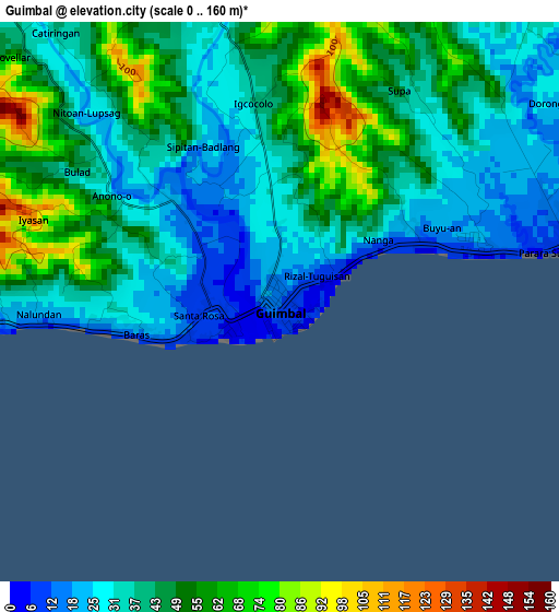 Guimbal elevation map