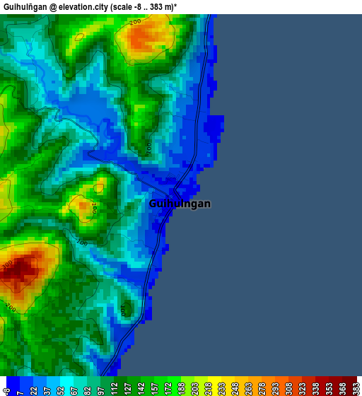 Guihulñgan elevation map