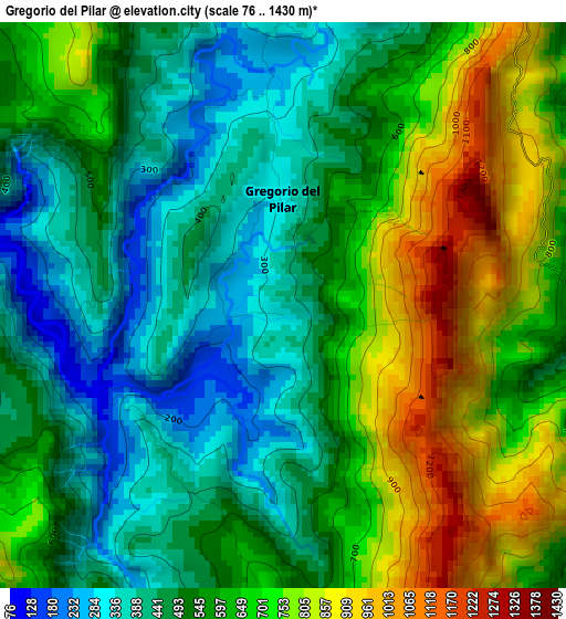 Gregorio del Pilar elevation map