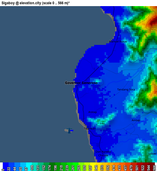 Sigaboy elevation map