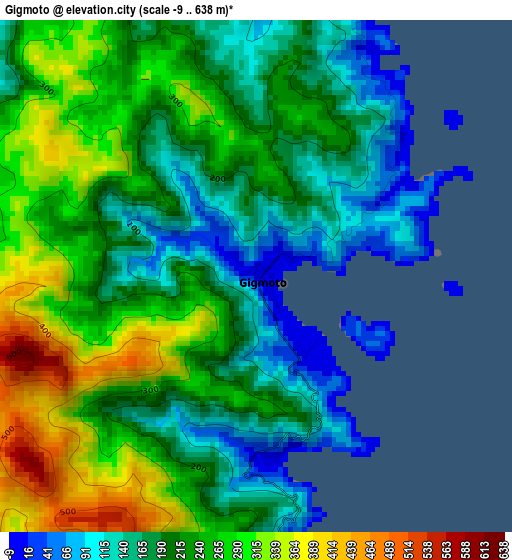 Gigmoto elevation map