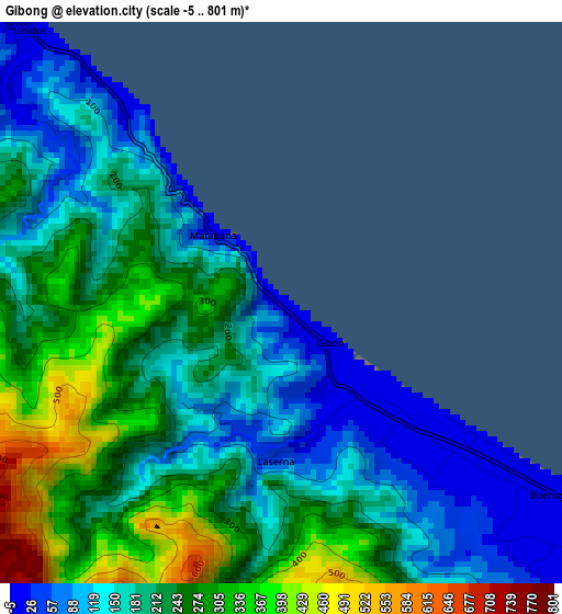 Gibong elevation map