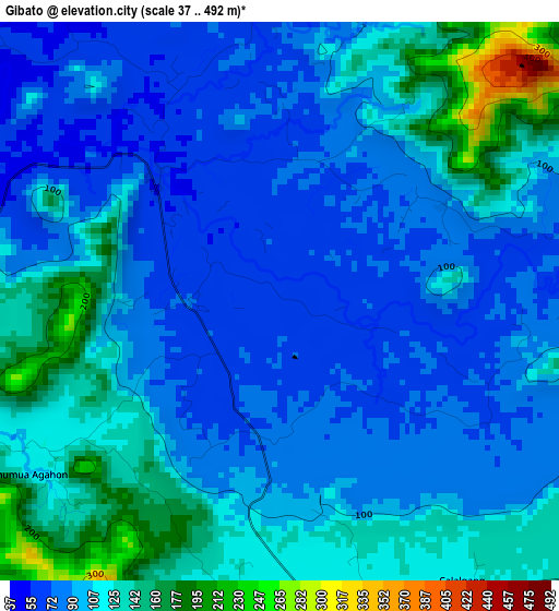 Gibato elevation map