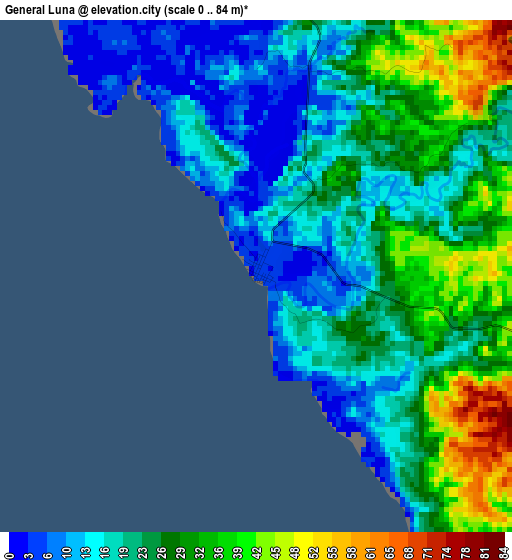 General Luna elevation map