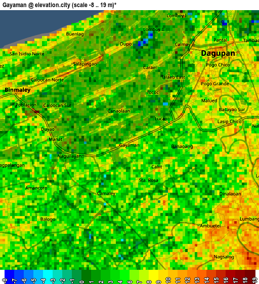 Gayaman elevation map