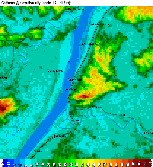 Gattaran elevation map