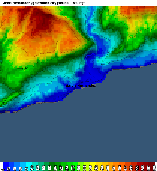 Garcia Hernandez elevation map